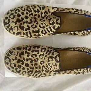 Rothy's Tan and Black Leopard Flats